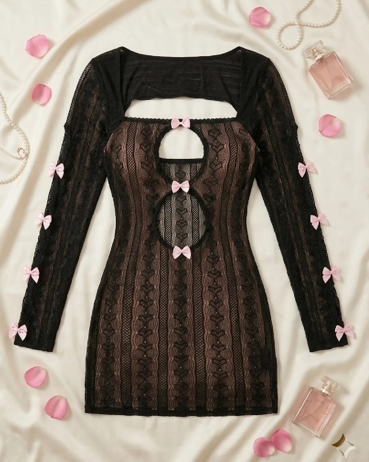 Mira Stretch Knit Cutout Dress Set