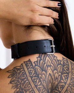 Nyra Vegan Leather Choker Bust Harness