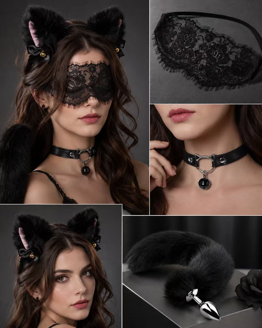 Accessory Set with Adjustable Collar and Detachable Tail