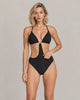 Maris Chain Detail Cutout One-Piece Swimsuit - Black