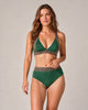 Paloma Chain Trim High-Waist Bikini Set - Green