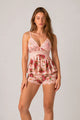 Isla Floral Lace Cami & Shorts Set - Pink Floral