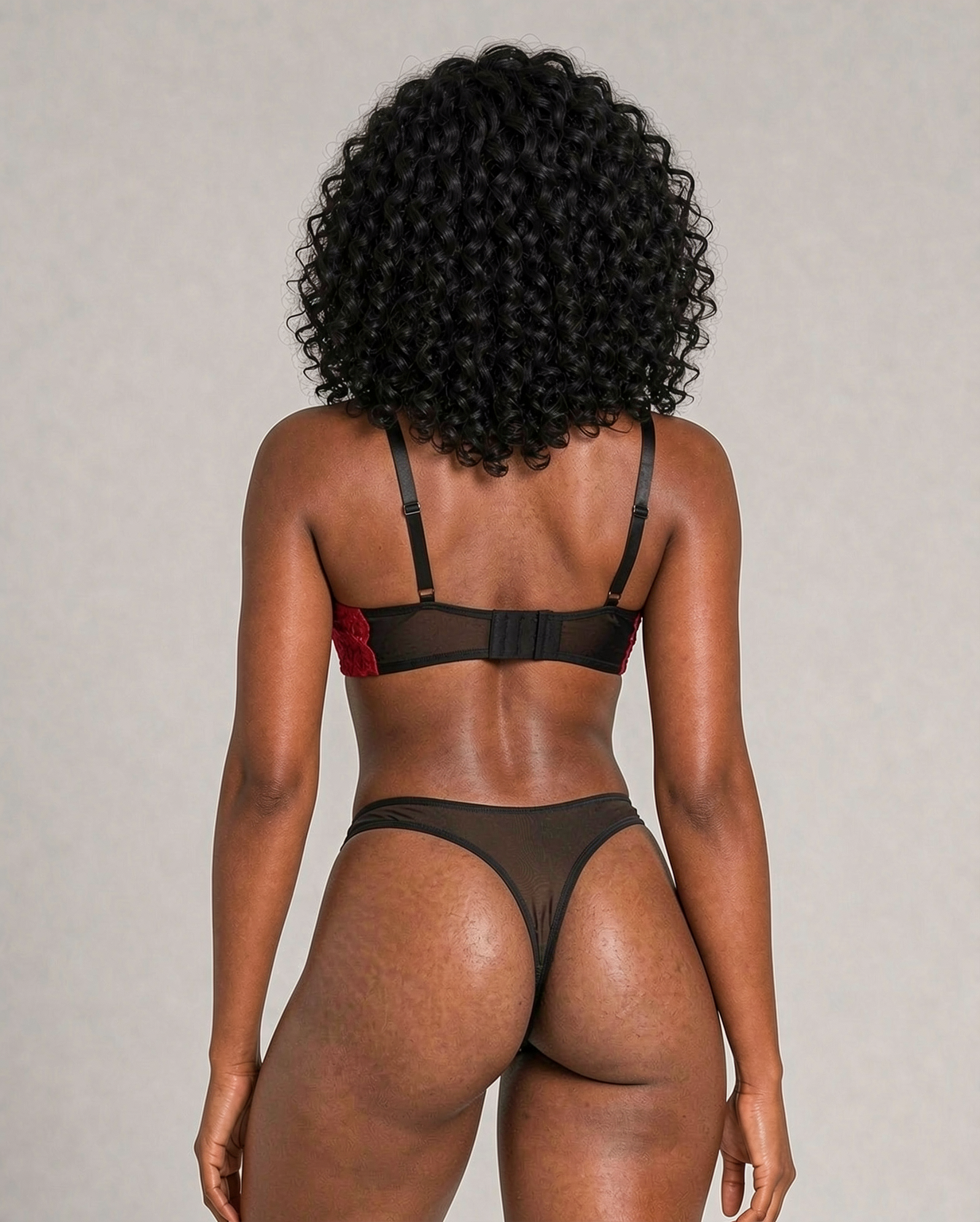 Rosalie Red Lace Bra & Thong Set