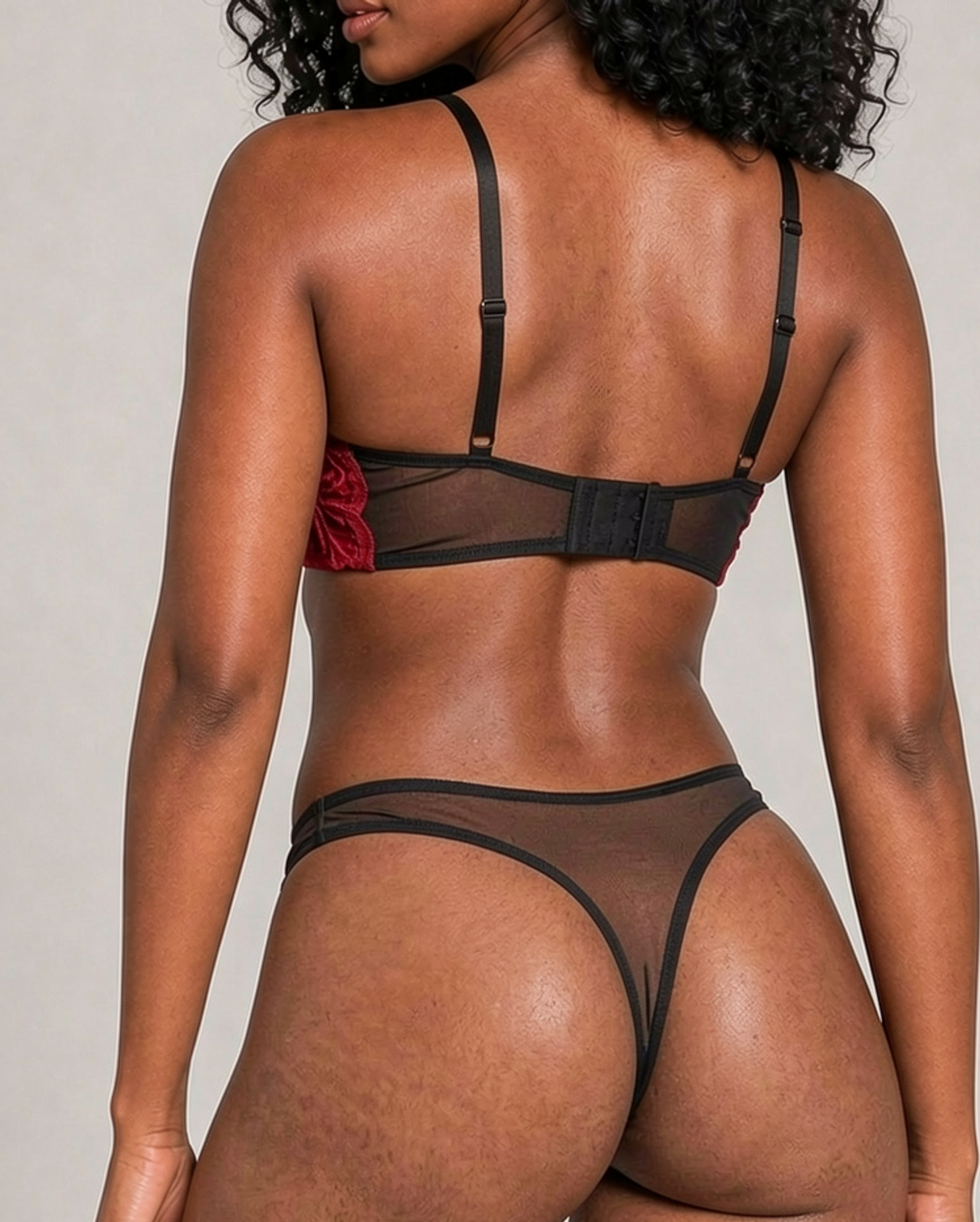 Rosalie Red Lace Bra & Thong Set