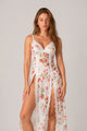 Serena Floral Lace Mesh Nightdress - White Floral
