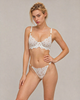 Genevieve Floral Lace Bra & Thong Set - White