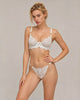 Genevieve Floral Lace Bra & Thong Set - White
