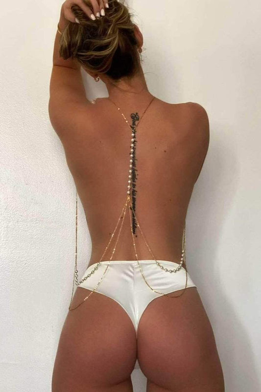 Aurelia Gold Pearl Body Chain